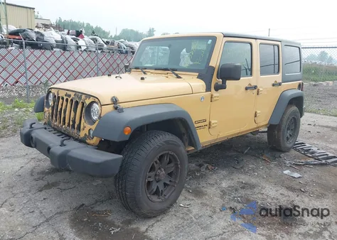 2014 Jeep Wrangler Unlimited Sport z USA, uszkodzony, nr VIN 1C4BJWDG9EL100345